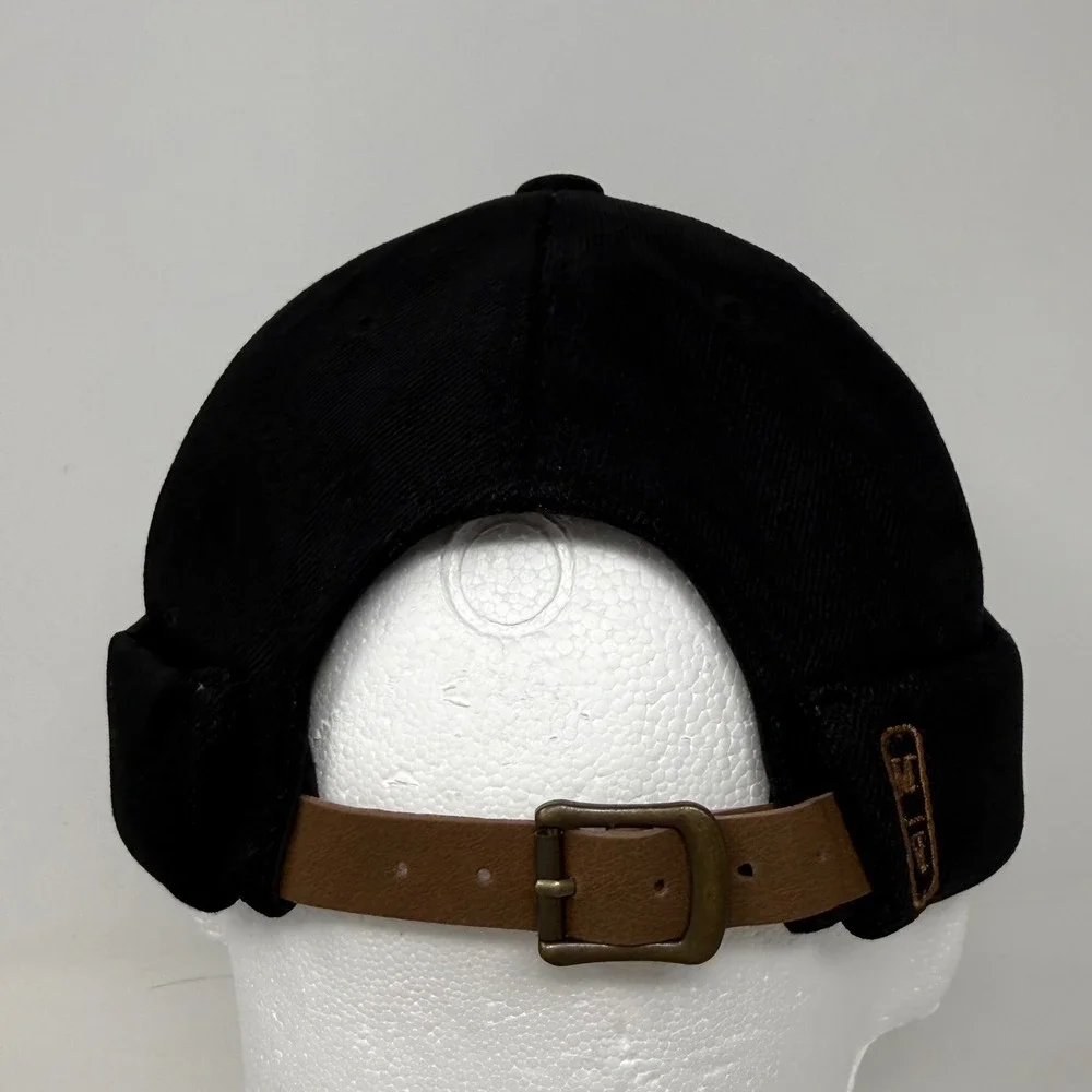 Monoflow Heritage‎ Black Brimless Docker Cap Adjustable Strapback Miki Hat